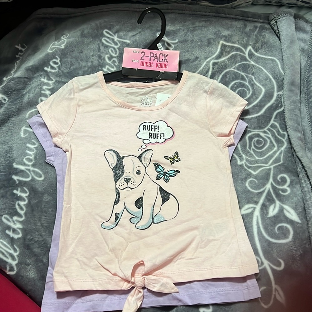 Two pack toddler girl T-shirts Size 5/6